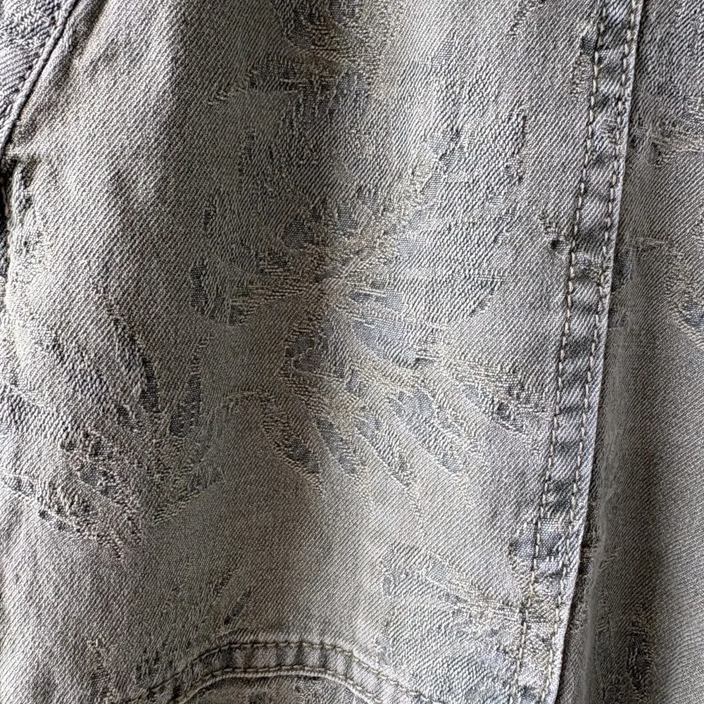 Anthropologie The Wanderer Pants‎ Size 31 Sage Green Jacquard Palm Tree Print